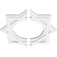 thumbnail image 2 of 14"OD x 7"ID x 7 3/4"C x 1"P Axel Architectural Grade PVC Contemporary Ceiling Medallion, Two Piece, 2 of 4