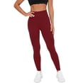 thumbnail image 6 of TGPMGRZ Scrunch Workout Leggings for Women High Waisted Lifting V Back Waist Seamless Gym Yoga Leggings Red Size L, 6 of 7