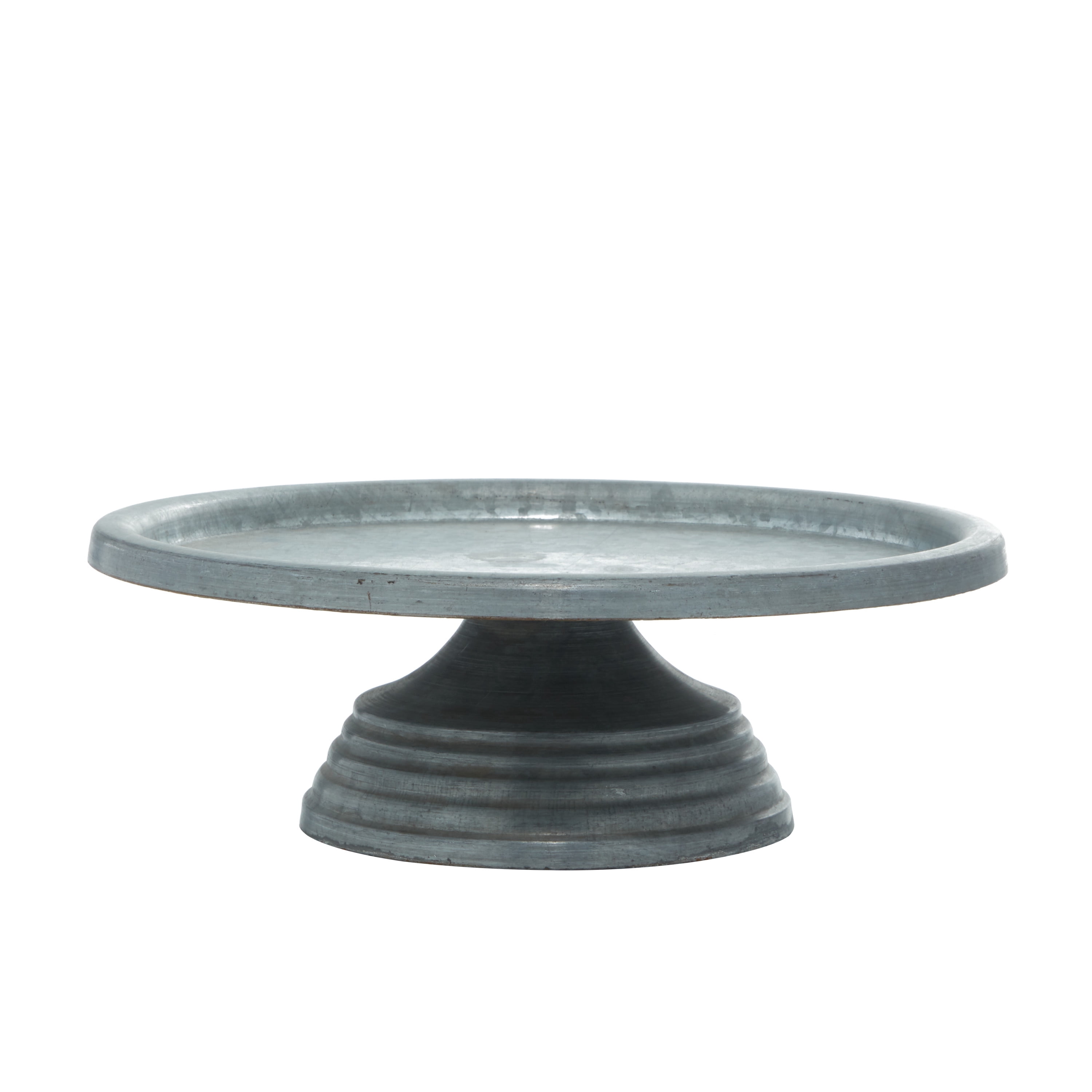 DecMode 13" x 4" Gray Metal Galvanized Decorative Stand, 1-Piece