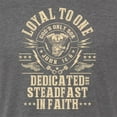 thumbnail image 6 of Wild Bobby, Loyal To One Dedicated Steadfast In Faith | Religious Bible Verse John 14:6 Inspirational/Christian Men Premium Tri Blend Tee, Dark Heather, X-Large, 6 of 6
