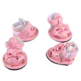 thumbnail image 4 of Summer Mesh Breathable Dog Dog Sandals Breathable Prevent Dog Shoes Slip Changeable Bow Design Waterproof Summer Pet Dog Shoes With Hook And  Strap Dog Sandals, 4 of 8