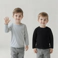 thumbnail image 3 of Aideaone Toddler Boys Long Sleeve Shirts Kids Basic Cotton T-Shirts 2PC Crewneck Tees for Boys 2-7T, 3 of 6