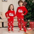 thumbnail image 2 of Conjunto navideño familiar de muñeco de nieve rojo de otoño e invierno Europa y Estados Unidos nueva ropa de hogar familiar de dos piezas, 2 of 5