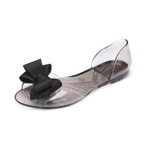 LEORX 1 Pair Summer Flats for Women PVC Jelly Shoes Fashionable Beach