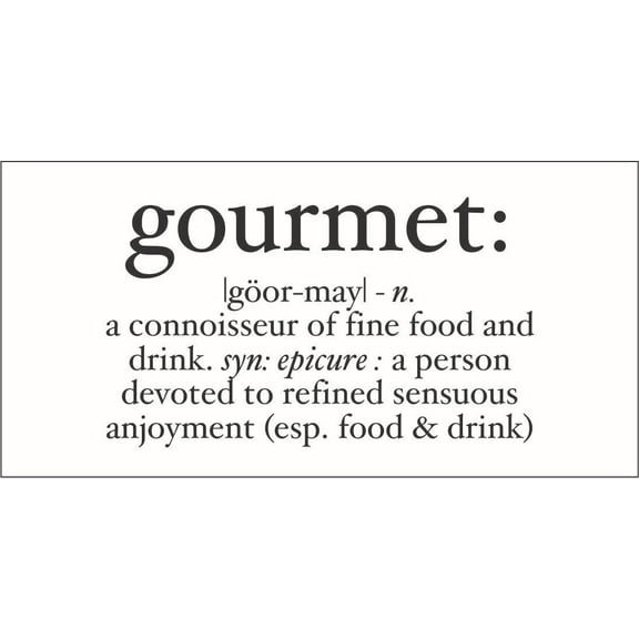 Gourmet Definition Vinyl Decal - Large