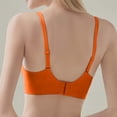 thumbnail image 4 of Xijirk Tank Tops Seamless V Neck Jelly Bra Comfortable Supportive Wireless Bralette for Everyday Wear Camisole Tops for Women,Orange,2XL, 4 of 5