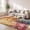 Color Surge, variant on ICEANT 2'x3' Non-Slip Machine Washable Runner Rug with Vintage Boho Design, Low Pile, Indoor, Ocean Blue