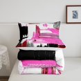 thumbnail image 4 of YST Colorful Graffiti Comforter Set Queen Oil Painting Bedding Set,Mid Century Ombre Watercolor Down Comforter Modern Ink Painting Bed Set Grunge Abstract Bedding Comforters & Sets,Cozy 3pcs, 4 of 5