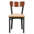 thumbnail image 2 of Linon Marie Metal Dining Chairs, Set of 2, Dark Cherry Finish with Beige Faux Leather Fabric, 2 of 8