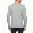 thumbnail image 4 of Hanes Essential-T Men's Long Sleeve T-Shirt | Soft Crew Neck Tee, 60/40 Cotton/Polyester, Oxford Grey, 3XL, 5 oz, 4 of 5