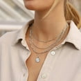 thumbnail image 2 of ORUYROP Collier Initial pour Femmes Filles, Pendentif Lettre Rond Plaqué Or 14K Monogramme Majuscule Chaîne Alphabets de A-Z Bijoux Cadeaux, 2 of 7