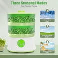 thumbnail image 6 of Bean Sprouts Machine, 360°Sprinkler Intelligent Automatic Bean Sprouts Maker, 2 Layers Function Large Capacity Seed Grow, Also for Radish, Alfalfa, Wheatgrass, 6 of 9