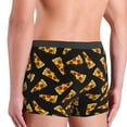 thumbnail image 4 of Men's Boxer Briefs, Cute Pizza Black Soft Comfy Mens Underwear Boxer Briefs Breathable With Widen Waist, 4 of 7