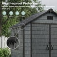 thumbnail image 3 of ZYJOYY Resin Outdoor Storage Shed 6' x 4.4', Plastic Storage Shed with Floor & Window for Backyard, Garden Tools, Lawn Mower & Outdoor Storage,Dark Grey, 3 of 9