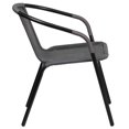 thumbnail image 3 of Gray Rattan Indoor-Outdoor Restaurant Stack Chair, 3 of 9