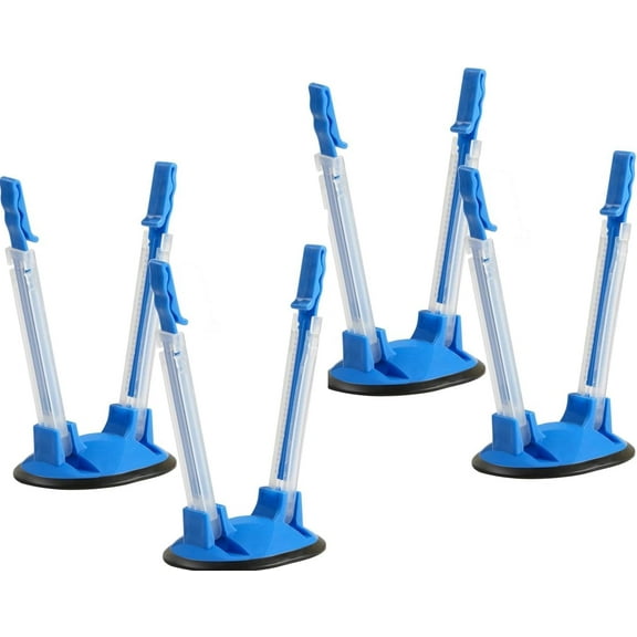 RUseeN Baggy Rack Holders, 4 PCS Stretchable Bag Holders for Food Prep Bags Durable Plastic Hands-Free Self-Sealing Bag Support Stand for Kitchen Support Storage Bags (Blue)