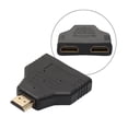 thumbnail image 3 of Portátil 1080P compatible con HDMI macho a 2 hembra 1 en 2 salidas divisor adaptador protector, 3 of 7