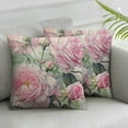 thumbnail image 3 of nygtbtfer Square Decorative Throw Pillow Case Cushion Cover, Pink Rose Floral,Soft Pillowcase 20x20in, 3 of 7