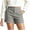 Gray, variant on Vivianyo HD Women's Solid Color High-Waisted Stretch Suit Shorts, Summer Casual Shorts with Pockets, Women's Black, Sizes S-2XL