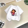 thumbnail image 3 of Bonita camiseta de algodón con dibujos animados de DORA para niña, divertida, de verano, para niños, con estampado creativo, informal, de cuello redondo y manga corta, 3 of 5