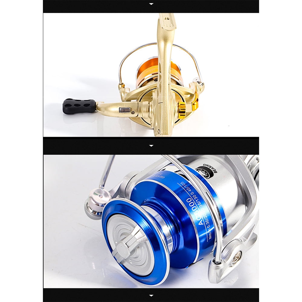 1000-7000 Series Metal Spool Throwing Rod Fishing Wheel 5.2:1 Ultralight Saltwater Spinning Reel for Carp Sea Fish Tackle Pesca