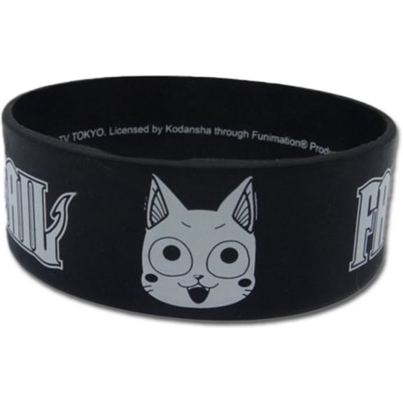 Fairy Tail- B & W Cat PVC Wristband