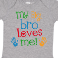 thumbnail image 4 of Inktastic My Big Bro Loves Me Little Brother Sister Boys or Girls Baby Bodysuit, 4 of 5