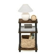thumbnail image 5 of Furinno JUST 3-Tier Turn-N-Tube End Table in 1-Pack in Amber Pine/Black, 5 of 5