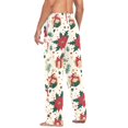 thumbnail image 3 of FORMRS Mens Pajama Pants with Pockets Sleepwear Lounge Bottoms Sizes S-2XL, Christmas Floral, 3 of 7