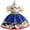 White, variant on BENJAMJAM 1-7Y Jessie Dress Sequin Blue & Cow Print Gown with Yellow Bows Cosplay Birthday Party Costumes