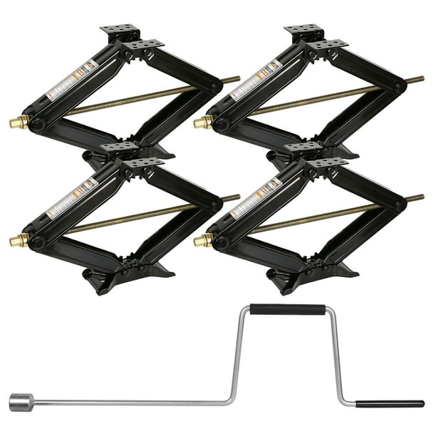Weize Camper RV Trailer Stabilizer Leveling Scissor Jacks with Handle