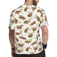 thumbnail image 2 of Wukai Cute Sloth Print Men's Short-Sleeved Mesh T-Shirt,Quick-Dry Short Sleeve Workout T-Shirt-Medium, 2 of 8