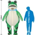 thumbnail image 3 of Halloween Funny Inflatable Costume Cosplay Cool Handsome Inflatable Dragon Cartoon Dragon Funny Gift Halloween Cosplay Dress Up,Height 59"–74.8",Frog, 3 of 13