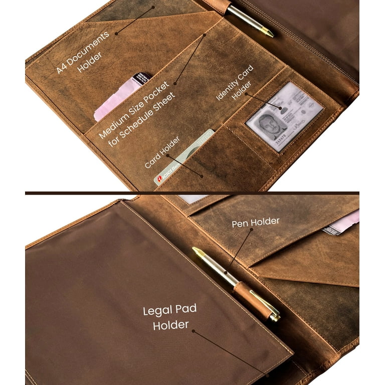 Leather document holder