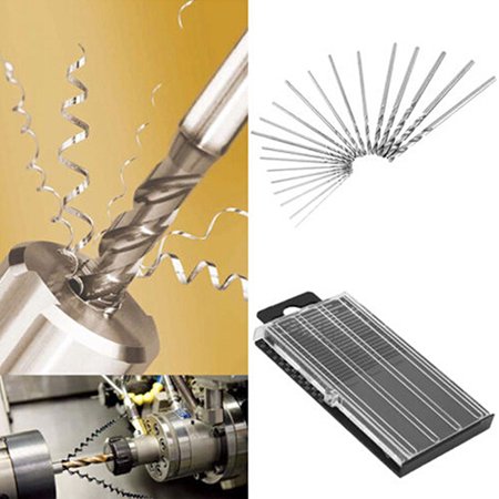 

GROFRY 20 Pcs Mini HSS High Speed Steel Twist Drill Bit Set Tool Craft With Case