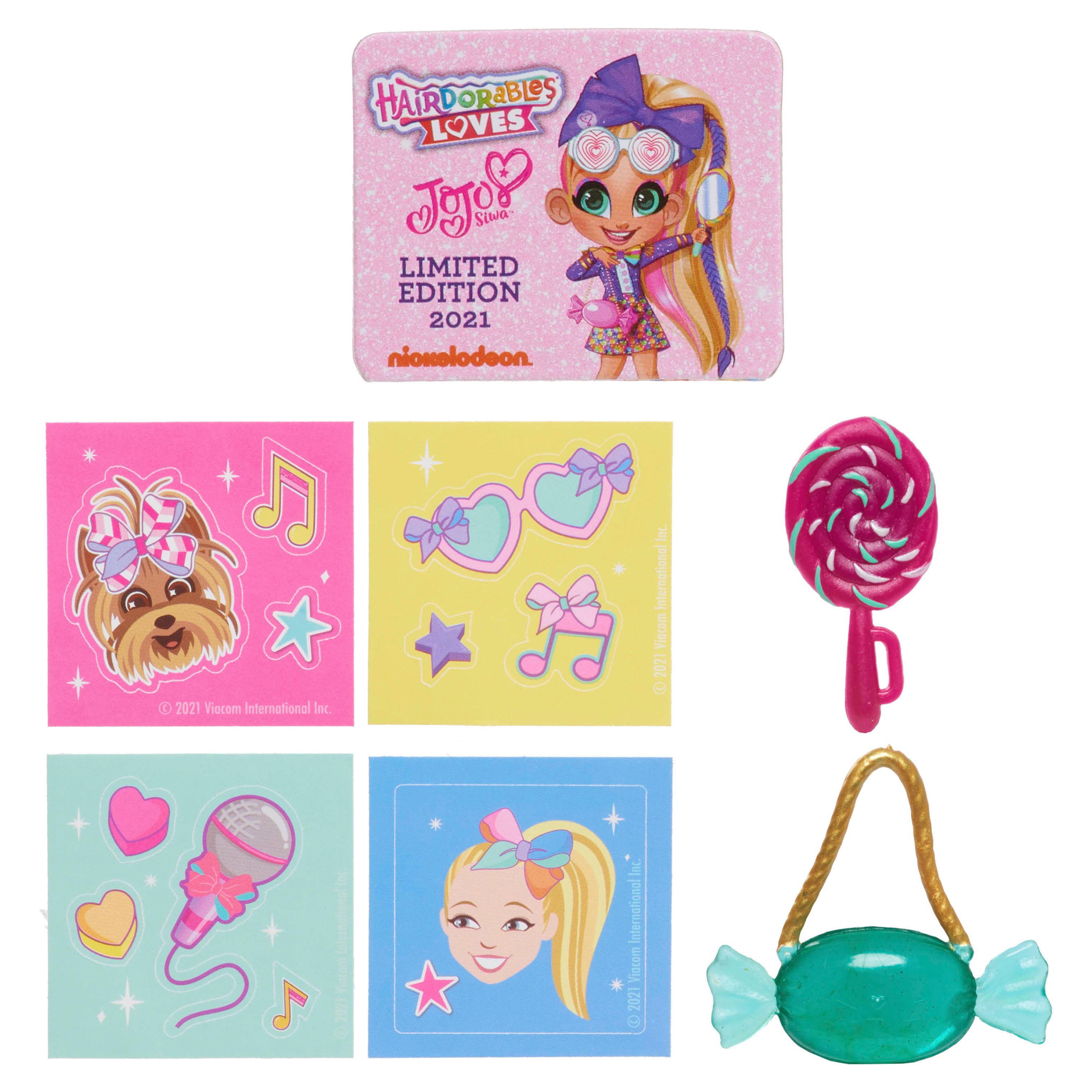 JoJo Siwa Hairdorables Loves JoJo Limited Edition Collectible Doll, Series 4, Candy Time, Includes 10 Surprises,  Kids Toys for Ages 3 Up, Gifts and Presents - image 4 of 6