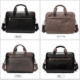 thumbnail image 4 of Maletín de cuero genuino para hombre, bolso bandolera de negocios para hombre, bolso retro de piel de vaca de primera capa para computadora portátil, 4 of 6