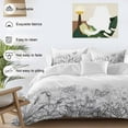 thumbnail image 3 of Minimalism Flower Bedding Duvet Cover Set Queen Size 4 Pieces Line Drawing Simple Plants Black Grey Bedding Set with Zipper Closure, 1 Comforter Cover 90x92 Inches 1 Flat Sheet & 2 Pillow Cases, 3 of 7