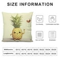 thumbnail image 5 of COMIO  Pineapple Pillow Cases Summer Tropical Fruits Funny Pineapple Fork Wear a Waist Decorative Throw Pillow Cushion Covers Super Soft Pillowcase Standard Pillow Cover, Yellow Green, 5 of 5