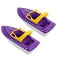 thumbnail image 4 of KAKOWELY 2 barcos de juguete de colores, yates de dibujos animados, juguetes de plástico para niños, barcos de playa, 4 of 5