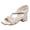Beige, variant on Thick High Heel Sandals, Children's Fashionable Pearl & Rhinestone Princess Shoes with Ankle Strap, Open Toe Dress Platform for Little Big Girls