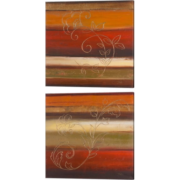 Great Art Now Sunset Fantasy by Patricia Pinto 2 Piece Canvas Art Set Each 14W x 14H