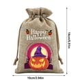 thumbnail image 4 of AZXY Halloween Drawstring Gift Bags Texture Pumpkin Witch Print Candy Treat Pouches, Reusable Portable Multipurpose Goodie Sacks for Halloween Party Favors & Holiday Decor Storage, 4 of 7