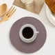thumbnail image 4 of Juego de 3 manteles individuales tejidos | Manteles individuales redondos resistentes al calor para mesa de comedor | Decoración de cocina impermeable y resistente al aceite | Posavasos de 18 cm, 4 of 6