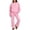 Pink, variant on Szluipve 2 Piece Sets for Women 2 Piece Loungewear Set, Crew Neck Oversized Sweatshirt & High Waist Wide Leg Pants, Solid Color Fleece Casual Matching Tracksuit Navy 2XL