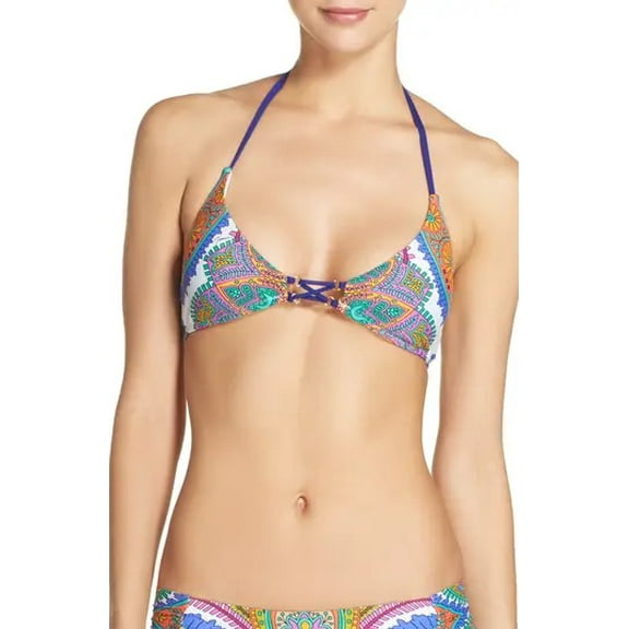 Trina Turk MULTI Paisley Halter Bikini Swim Top, US 8