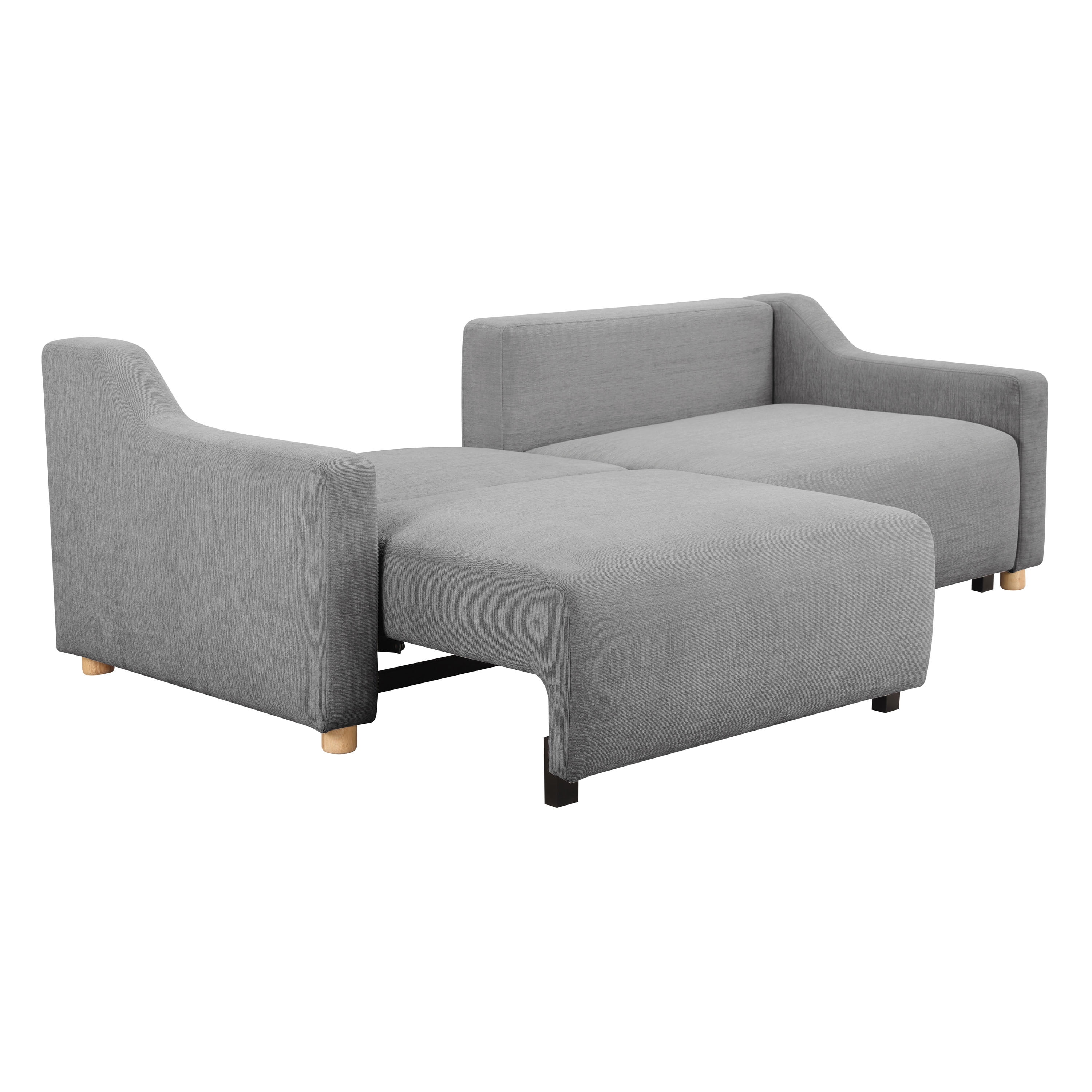 Serta Giles Modern Style Convertible Sofa, Gray Fabric