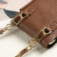 thumbnail image 4 of Leather Wallet Case Compatible With Samsung Galaxy Z Flip 3/4, Crossbody Lanyard Shockproof Protective Cover, 4 of 5