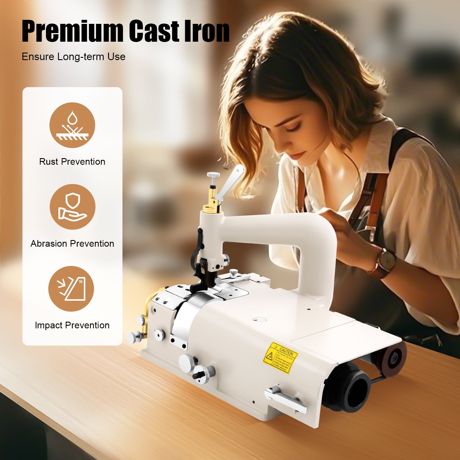 ChicHomey Electric Leather Skiving Machine,​​High-Performance Professional Edge Skiving Machine,Durable Workshop Tool for Leather/Fabric Crafting