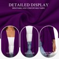 thumbnail image 6 of Daystry Plus Size Cardigan for Women 3/4 Sleeve Casual Open Front Light Cardigan Purple-2X, 6 of 8